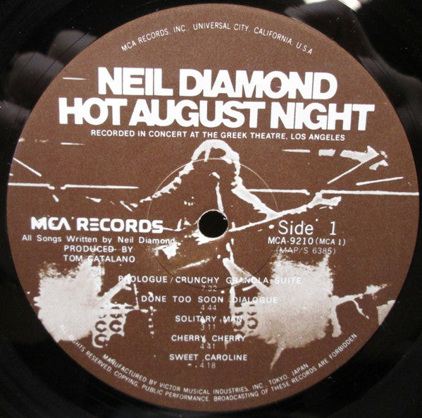 Neil Diamond - Hot August Night (2xVinyl, LP) Very Good Plus (VG+) / Very Good Plus (VG+)