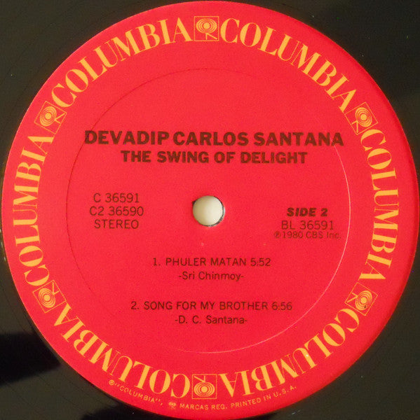 Carlos Santana - The Swing Of Delight (Vinyl, LP, Album, Stereo)