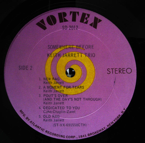 Keith Jarrett Trio - Somewhere Before (Vinyl, LP, Album, Stereo) Very Good Plus (VG+) / Very Good Plus (VG+)
