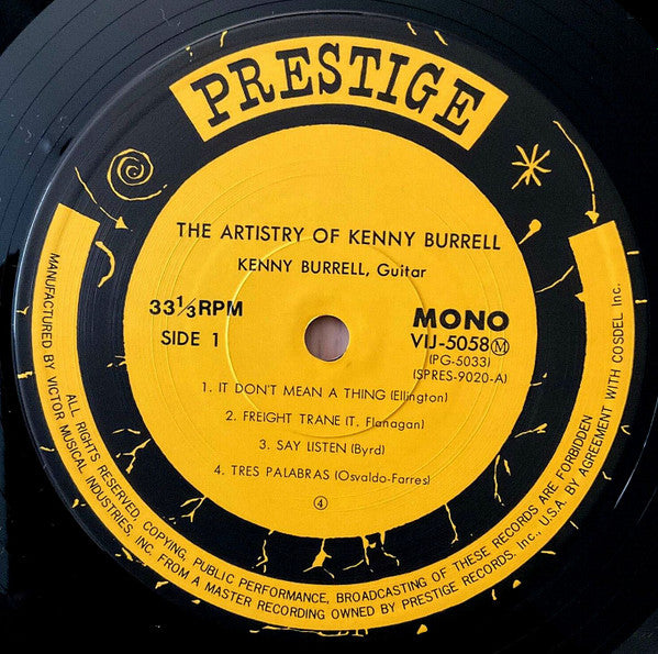 Kenny Burrell - The Artistry Of Kenny Burrell (2xVinyl, LP, Compilation, Mono) Very Good Plus (VG+) / Very Good Plus (VG+)