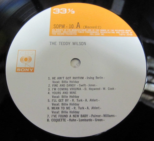 Teddy Wilson - The Teddy Wilson (2xVinyl, LP, Compilation, Reissue, Mono) Near Mint (NM or M-) / Very Good (VG)
