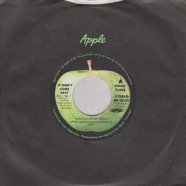 Ringo Starr - It Don't Come Easy (Vinyl, 7", Single, Repress, Stereo) Very Good Plus (VG+) / Very Good Plus (VG+)