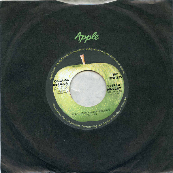 The Beatles - オブ・ラ・ディ, オブ・ラ・ダ = Ob-La-Di, Ob-La-Da / マイ・ギター・ジェントリー・ウイープス = While My Guitar Gently Weeps (Vinyl, 7", 45 RPM, Single) Good Plus (G+) / Very Good (VG)