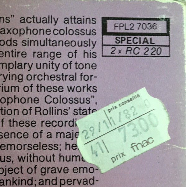 Sonny Rollins - Vol 5: "Now's The Time!" / Vol 6: "The Standard Sonny Rollins" (2xVinyl, LP, Compilation, Reissue) Very Good Plus (VG+) / Very Good (VG)