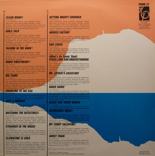 Elvis Costello & The Attractions - Ten Bloody Marys & Ten How's Your Fathers (Vinyl, LP, Compilation, Reissue) Very Good (VG) / Very Good Plus (VG+)