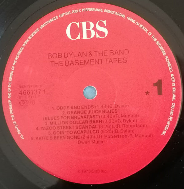 Bob Dylan - The Basement Tapes (Vinyl, LP, Album, Stereo) Very Good Plus (VG+) / Very Good Plus (VG+)