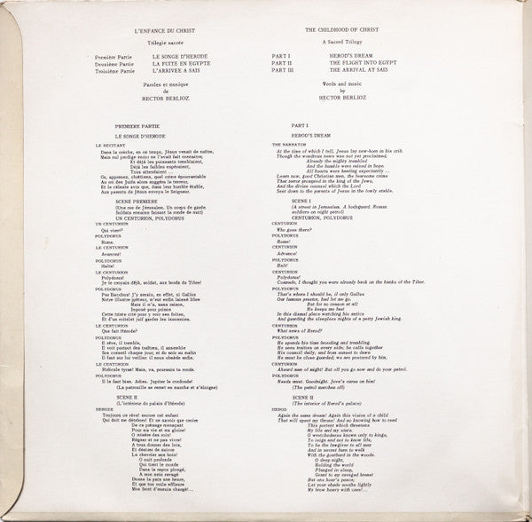 Hector Berlioz - L'Enfance Du Christ (2xVinyl, LP, Reissue, Mono) Very Good Plus (VG+) / Very Good Plus (VG+)