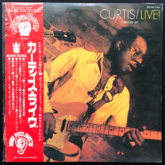 Curtis Mayfield - Curtis / Live! (2xVinyl, LP, Album, Promo) Near Mint (NM or M-) / Very Good Plus (VG+)