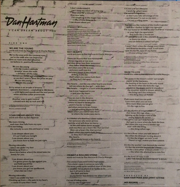 Dan Hartman - I Can Dream About You (Vinyl, LP, Album) Very Good Plus (VG+) / Very Good Plus (VG+)