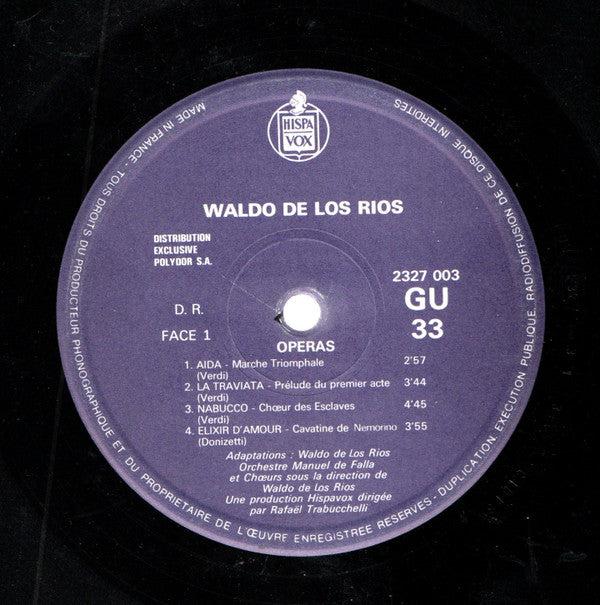 Waldo De Los Rios - Operas (Vinyl, LP) Good Plus (G+) / Good Plus (G+)