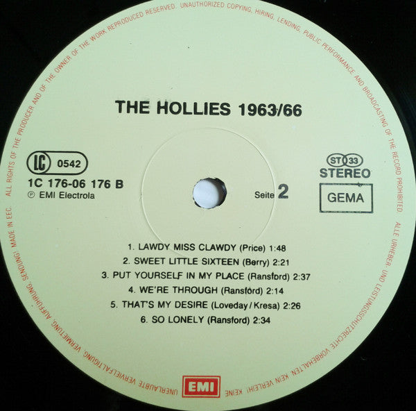 The Hollies - 1963-1970 (2xVinyl, LP, Compilation) Very Good Plus (VG+) / Very Good Plus (VG+)
