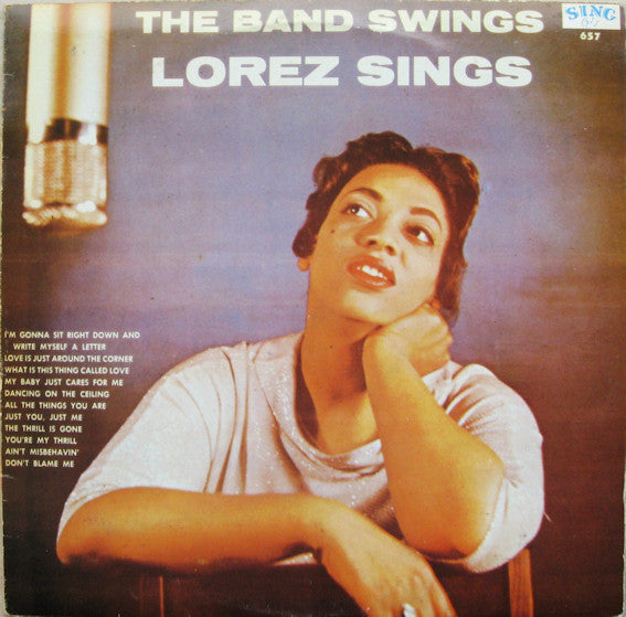Lorez Alexandria - The Band Swings Lorez Sings (Vinyl, LP, Album, Reissue) Good Plus (G+) / Good Plus (G+)