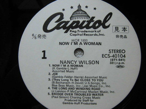 Nancy Wilson - Now I'm A Woman (Vinyl, LP, Album, Promo, Reissue, Stereo) Very Good (VG) / Very Good (VG)