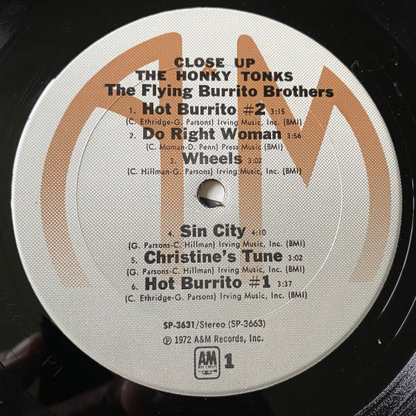 The Flying Burrito Bros - Close Up The Honky Tonks (2xVinyl, LP, Compilation, Stereo) Good Plus (G+) / Good Plus (G+)