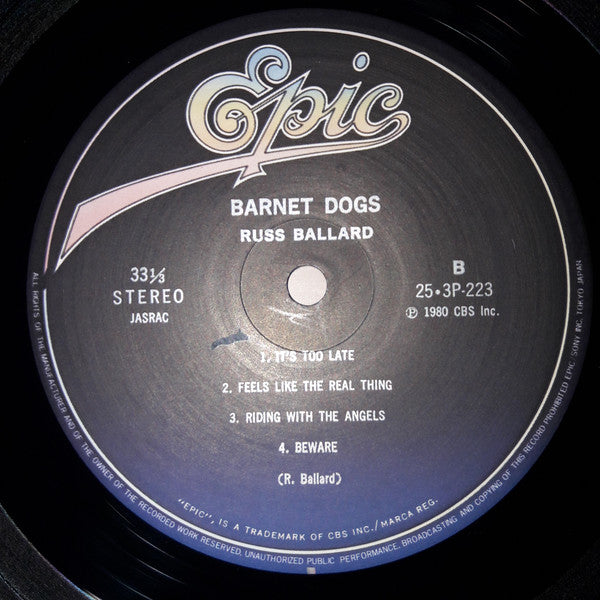 Russ Ballard - Barnet Dogs (Vinyl, LP, Album) Near Mint (NM or M-) / Very Good (VG)