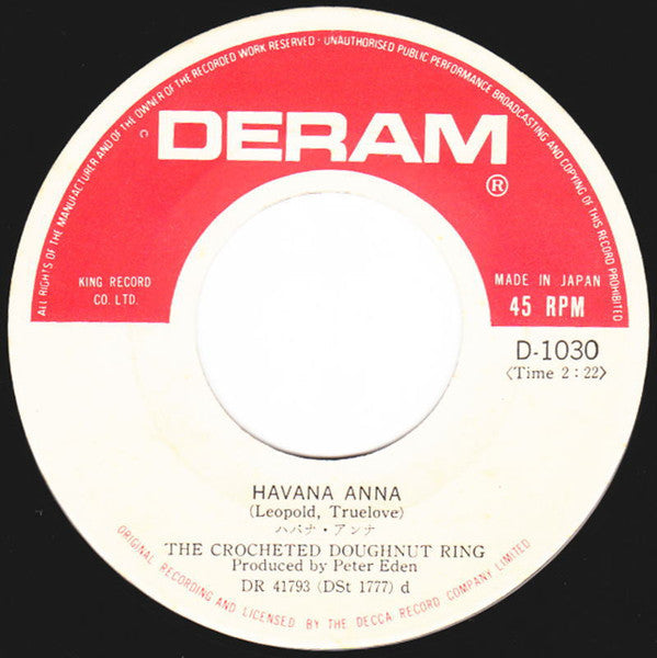 Crocheted Doughnut Ring - Havana Anna / Happy Castle (Vinyl, 7", 45 RPM, Single) Very Good Plus (VG+) / Very Good Plus (VG+)