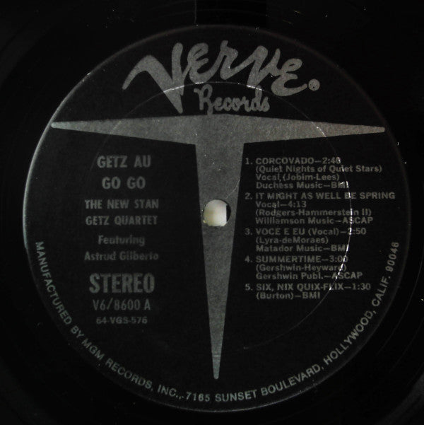 The New Stan Getz Quartet - Getz Au Go Go (Vinyl, LP, Album, Stereo) Very Good Plus (VG+) / Very Good (VG)