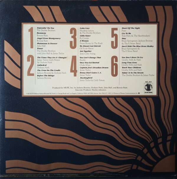 Various - No Nukes - From The Muse Concerts For A Non-Nuclear Future - Madison Square Garden - September 19-23, 1979 (3xVinyl, LP, Album) Very Good (VG) / Very Good (VG)