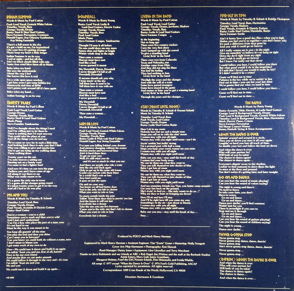 Poco (3) - Indian Summer (Vinyl, LP, Album, Stereo)