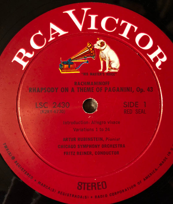 Sergei Vasilyevich Rachmaninoff - Rhapsody On A Theme Of Paganini / Nights In The Gardens Of Spain (Vinyl, LP, Album, Reissue, Stereo) Very Good Plus (VG+) / Very Good Plus (VG+)