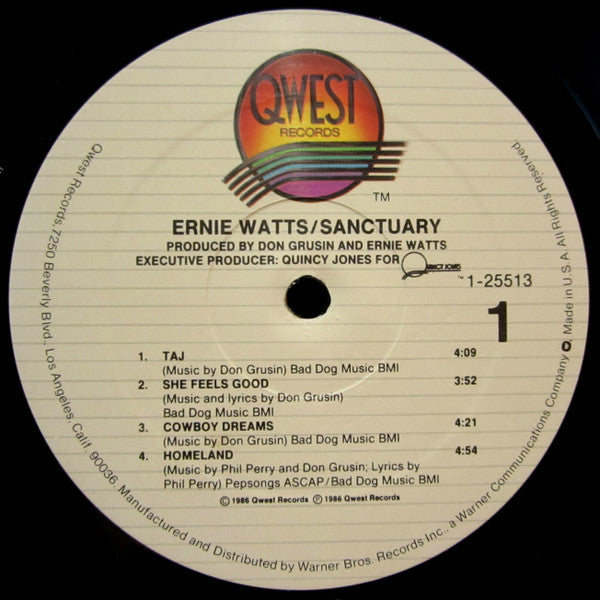 Ernie Watts - Sanctuary (Vinyl, LP, Album)