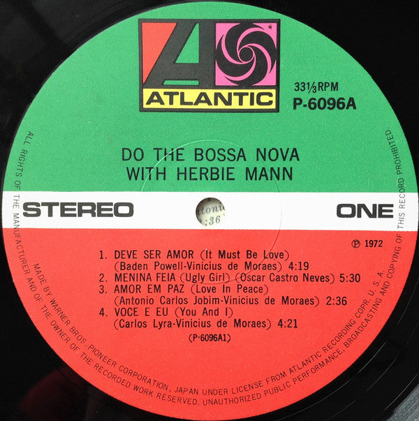 Herbie Mann - Do The Bossa Nova = ボサ・ノバ (Vinyl, LP, Album, Reissue, Stereo) Very Good Plus (VG+) / Very Good (VG)