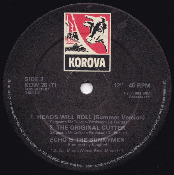 Echo & The Bunnymen - Never Stop "Discotheque" (Vinyl, 12", 45 RPM, Single) Good Plus (G+) / Good Plus (G+)