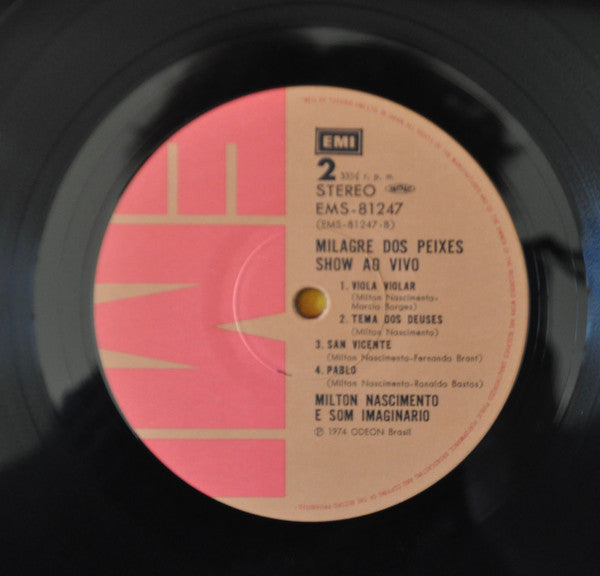 Milton Nascimento - Milagre Dos Peixes (Gravado Ao Vivo) (Vinyl, LP, Album) Very Good (VG) / Very Good (VG)