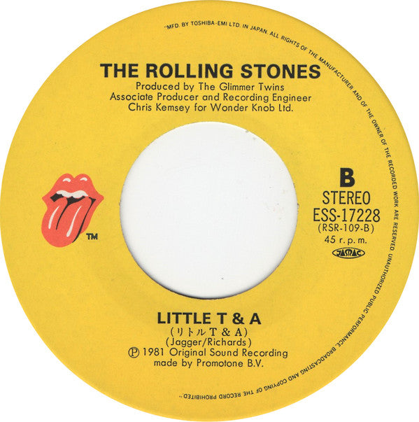 The Rolling Stones - Waiting On A Friend (Vinyl, 7", 45 RPM, Stereo) Very Good Plus (VG+) / Very Good Plus (VG+)