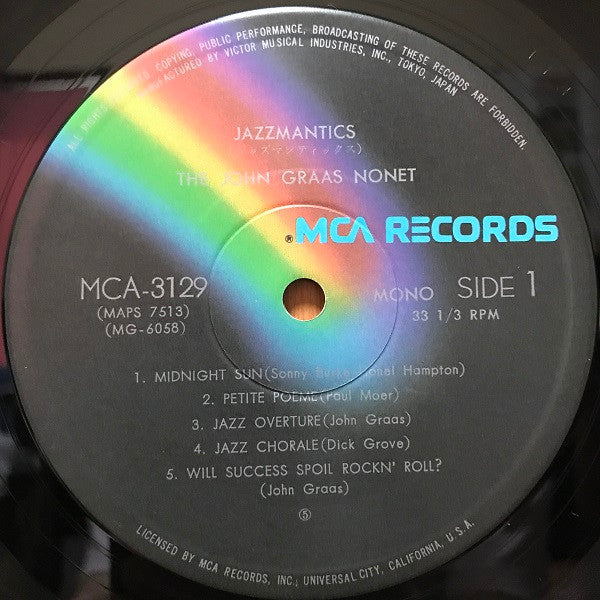 The John Graas Nonet - Jazzmantics (Vinyl, LP, Album, Reissue, Mono) Very Good (VG) / Very Good Plus (VG+)
