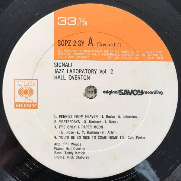 Hall Overton - Jazz Laboratory Series Vol. 2 (Vinyl, LP, Album) Very Good Plus (VG+) / Very Good (VG)
