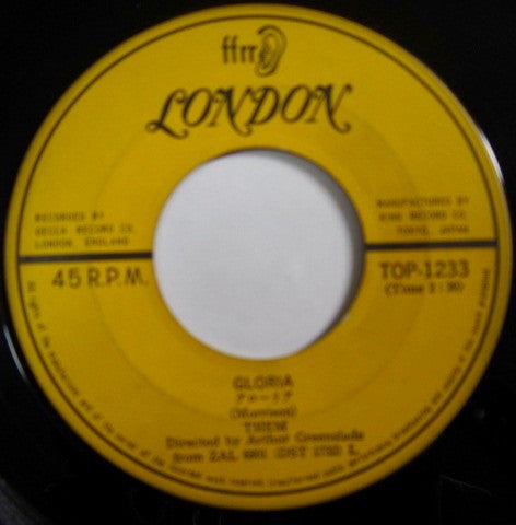 Them (3) - Gloria / Here Comes The Night (Vinyl, 7", 45 RPM) Very Good (VG) / Very Good (VG)