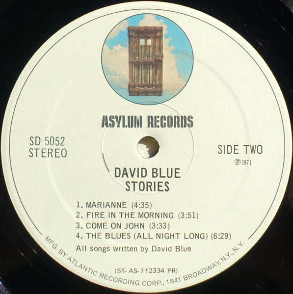 David Blue - Stories (Vinyl, LP, Album, Stereo) Very Good (VG) / Good Plus (G+)
