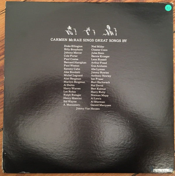 Carmen McRae - The Great American Songbook (2xVinyl, LP, Album, Reissue, Repress, Stereo) Very Good (VG) / Good Plus (G+)