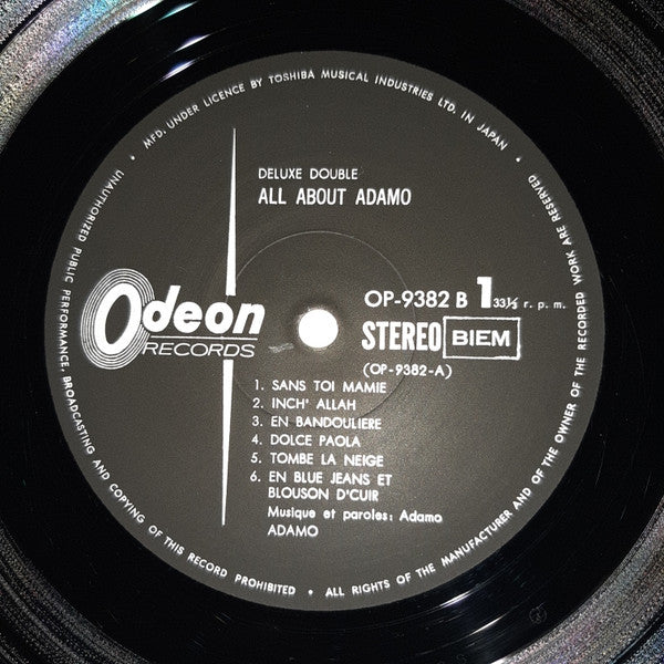 Adamo - Deluxe Double / All About Adamo (2xVinyl, LP, Compilation, Stereo) Good Plus (G+) / Good Plus (G+)