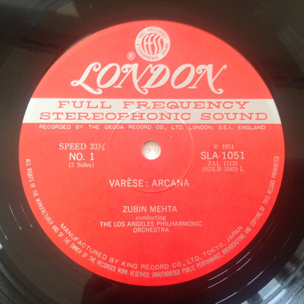 Edgard Varèse - Arcana / Intégrales / Ionisation (Vinyl, LP, Album, Stereo) Very Good (VG) / Very Good (VG)