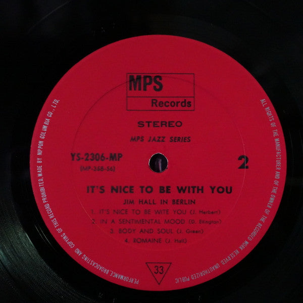 Jim Hall - It's Nice To Be With You (Vinyl, LP, Stereo) Very Good (VG) / Very Good Plus (VG+)