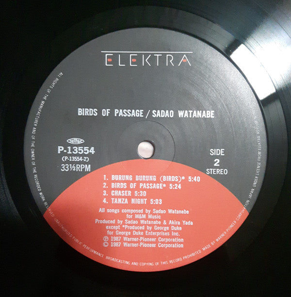 Sadao Watanabe - Birds Of Passage (Vinyl, LP, Album) Very Good Plus (VG+) / Very Good Plus (VG+)