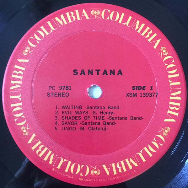 Santana - Santana (Vinyl, LP, Album, Reissue) Very Good (VG) / Very Good Plus (VG+)