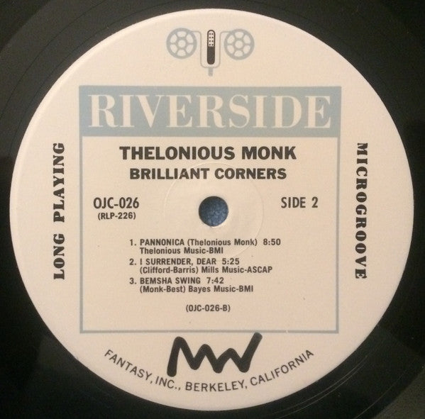 Thelonious Monk - Brilliant Corners (Vinyl, LP, Reissue, Mono) Near Mint (NM or M-) / Very Good Plus (VG+)