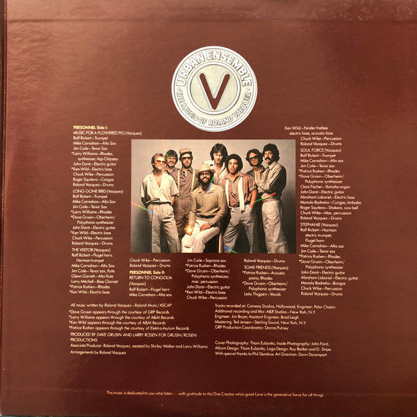 Urban Ensemble - The Music Of Roland Vazquez (Vinyl, LP, Album) Very Good Plus (VG+) / Very Good Plus (VG+)