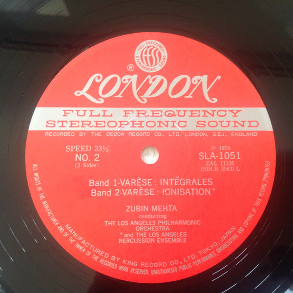 Edgard Varèse - Arcana / Intégrales / Ionisation (Vinyl, LP, Album, Stereo) Very Good (VG) / Very Good (VG)
