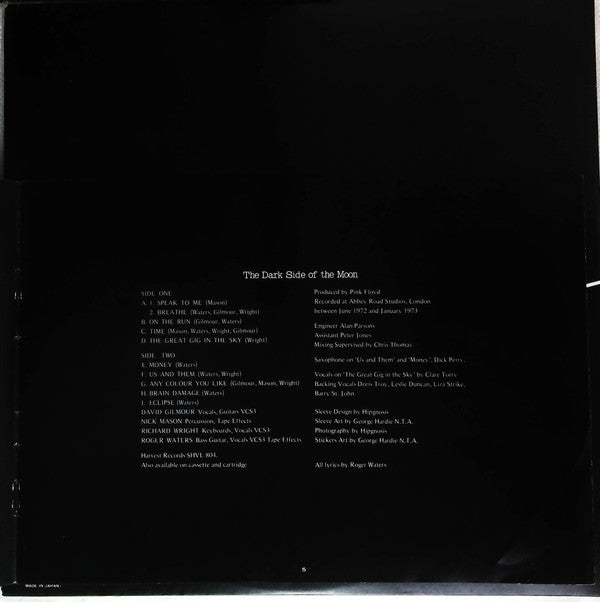 Pink Floyd - The Dark Side Of The Moon = 狂気 (Vinyl, LP, Album, Repr...