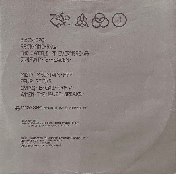 Led Zeppelin - IV = レッド・ツェッペリン IV (Vinyl, LP, Album, Reissue)