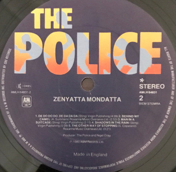 The Police - Zenyatta Mondatta (Vinyl, LP, Album, Stereo) Good Plus (G+) / Very Good Plus (VG+)