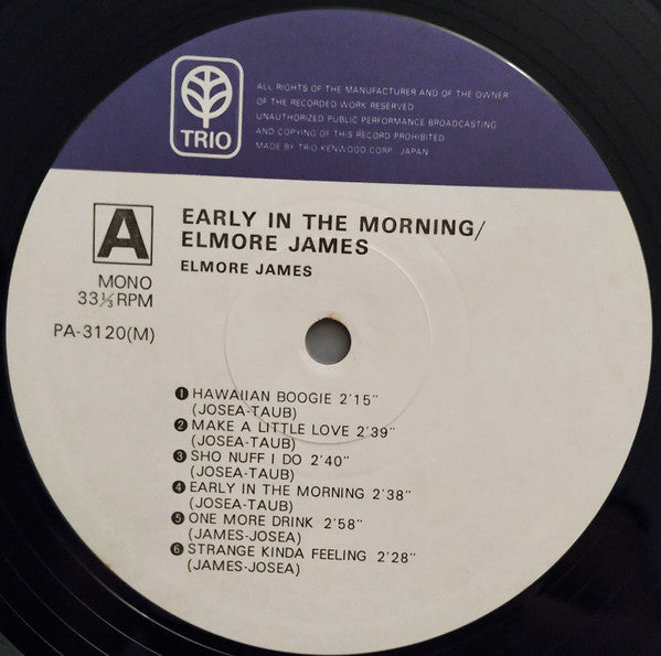 Elmore James - Early In The Morning (Vinyl, LP, Compilation, Mono)