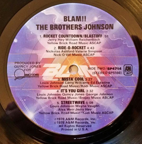 Brothers Johnson - Blam!! (Vinyl, LP, Album) Very Good (VG) / Very Good (VG)