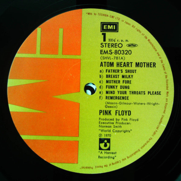 Pink Floyd - Atom Heart Mother (Vinyl, LP, Album, Reissue) Near Mint (NM or M-) / Very Good Plus (VG+)