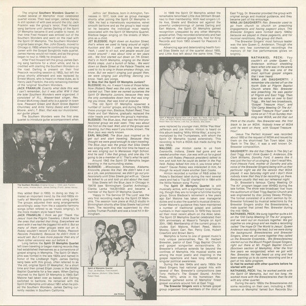 Various - "Bless My Bones" Memphis Gospel Radio - The Fifties (Vinyl, LP, Compilation, Mono) Very Good Plus (VG+) / Very Good (VG)