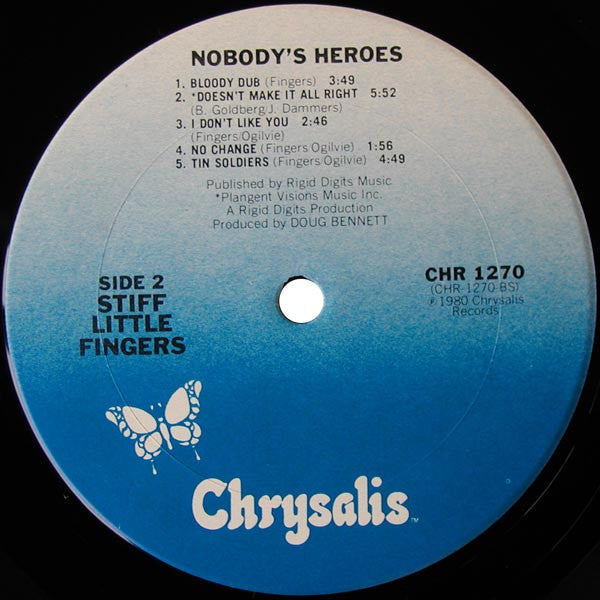 Stiff Little Fingers - Nobody's Heroes (Vinyl, LP, Album) Very Good (VG) / Very Good (VG)